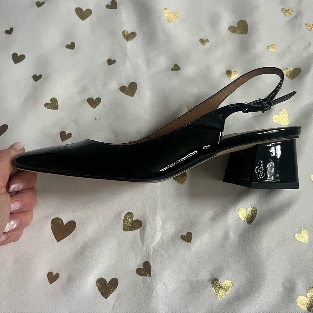 Sam Edelman patent slingback,almost new condition, worn once around the office.